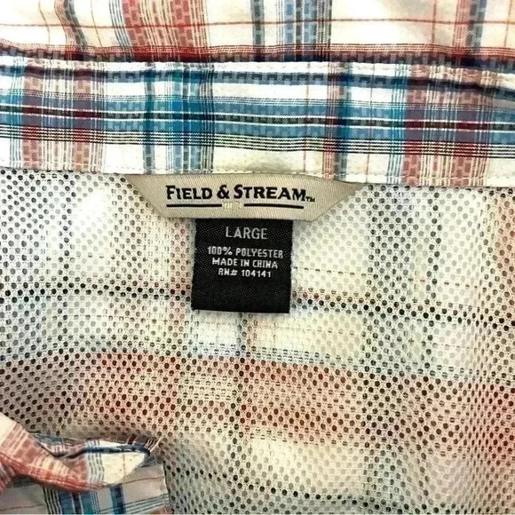 Field & Stream Mens SmartCool Lightweight Button Fishing Outdoor Shirt Size L - Picture 13 of 14